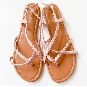 Mata Shoes Nude Braided Straps Sandal GARDEN