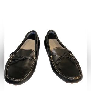 LACOSTE Casual Black Leather Loafer Shoes Black Size 12