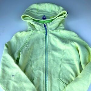 IVIVVA by Lululemon girls size 12 full zip yellow hoody in great shape