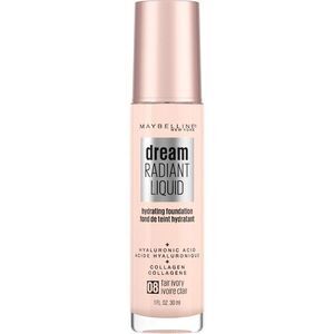 08 Fair Ivory Maybelline Dream Radiant Liquid Hydrating Foundation + Collagen