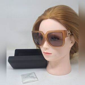 NWT Gucci Women's Sunglasses Horsebit Oversized Square GG3713/S 56mm  56-17-120