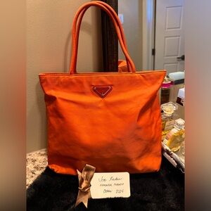 🎀Orange Prada Tote🎀