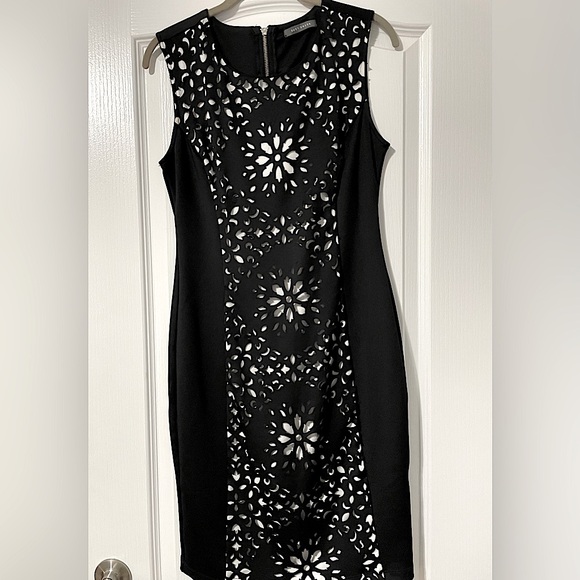 Black Sleeveless Lasercut Dress - Never Worn! - Picture 1 of 3