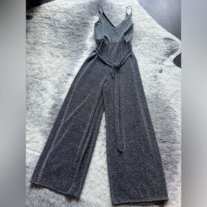 Glitzy Jumpsuit | Romper Silver XS