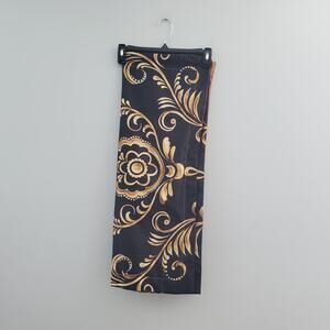 Paisley Print Black & Gold Pillow Sham Set