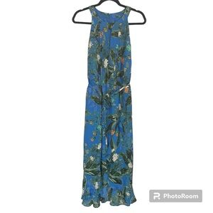 ASOS Oasis halter midi dress in blue floral