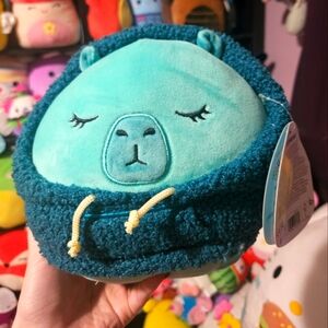 NWT Nastia the Jade Tonal Capybara with Teal Woolly Hoodie Squishmallow 7"