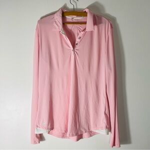 Long Sleeve Pink Adidas Top Size Large