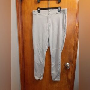 Wilson Men's Grey Athletic Track Pants Size Large Snap Button Polyester