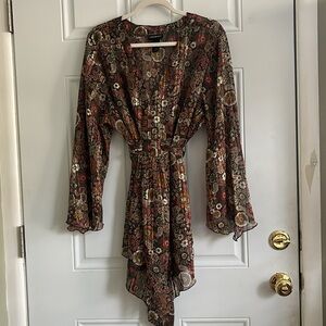 Lane Bryant Paisley Floral Autumn Colors Tunic Top, Size 18/20