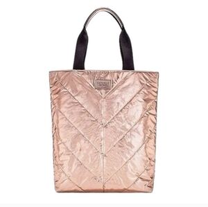 ⭐️40% Off⭐️ Victoria's Secret Metallic Rose Gold Quilted Limited Edition Tote Ba