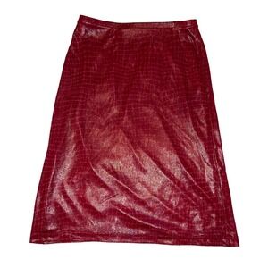 Express Size XS Snakeskin Crocodile Preppy Glam Fun Shimmer Mini Pencil Skirt