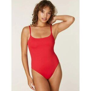 Andie Swim The Jetties Cherry Red XLarge Torso One Piece Swimsuit Scoop Neck