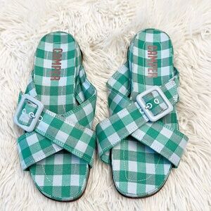 NEW Camper Atonik Gingham  summer resort sandals women size 36 6