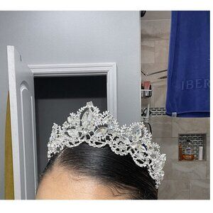 Women Rhinestone Queen Tiara for Women  Princess Crown From Wedding Gift