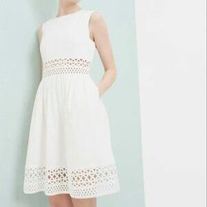 BNWT TED BAKER London "Dayzey" IVORY  Cutout Dress