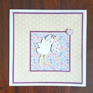 🎉 3/$15 Handcrafted Note Card New Baby Shower Welcome