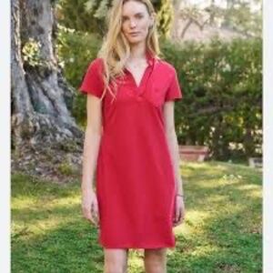 Frank & Eileen Lauren Polo Dress Heritage Jersey Double Decker Red M