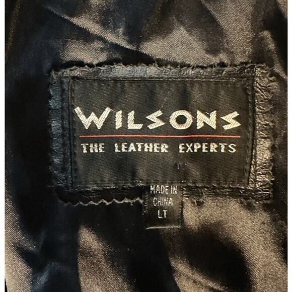 Wilson’s Men’s Large “The Leather Experts“ Genuine Leather Jacket Coat EUC - Picture 7 of 9