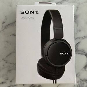 Sony MDR-ZX110 On-Ear Wired Stereo Black Headphones Extra Bass Headband