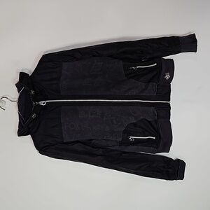 FOX medium black and gray hooded zip up jacket