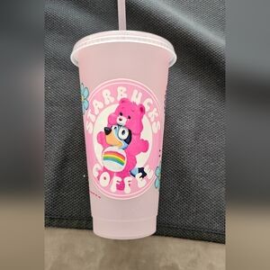 Custom pink plastic Tumbler