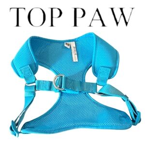 Top Paw Aqua Blue Soft Mesh Breathable Harness Size Large