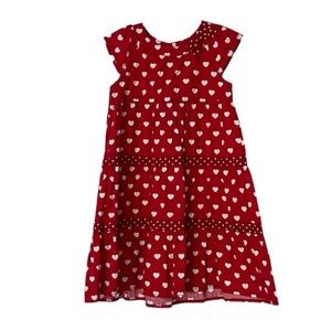 Girls red dress with hearts size 4T