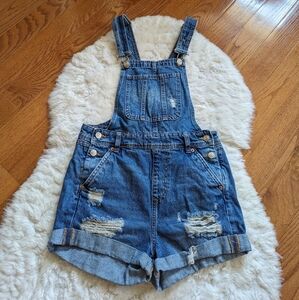 Old Navy denim Jean shortalls 2 xs