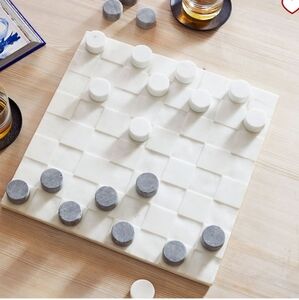 BN Pottery Barn Handcrafted Marble Checkers Board Game