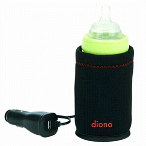 Diono travel baby bottle warmer car plugin jack with USB port black and red