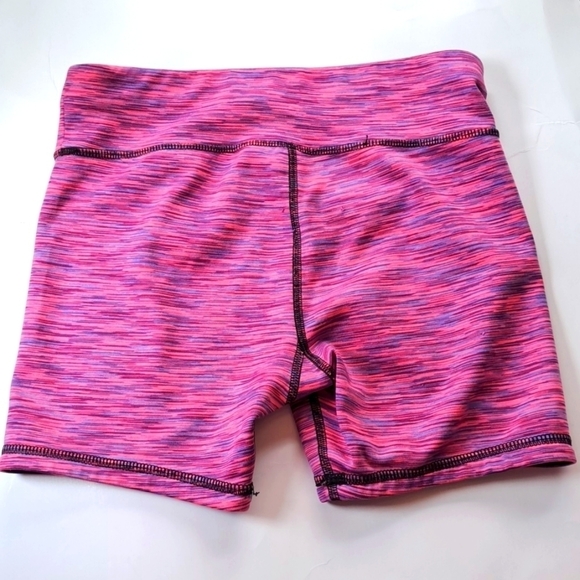 Old Navy Girls' athletic wear bike shorts size large 10/12 stretchy pink & black - Picture 2 of 6