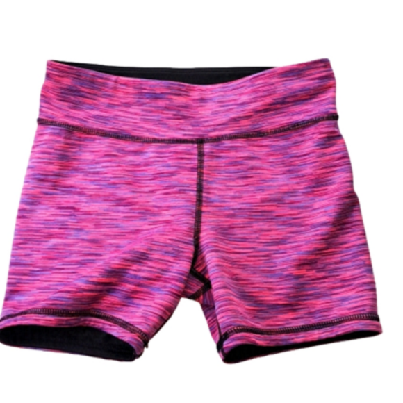 Old Navy Girls' athletic wear bike shorts size large 10/12 stretchy pink & black - Picture 1 of 6