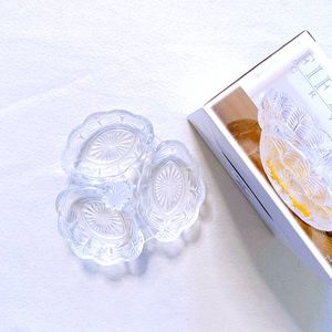 Fifth Avenue Crystal Clear Glass Portico 3 Section Dish Serving Relish Tray Bowl