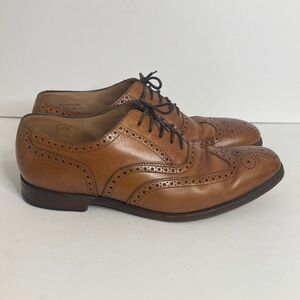 Loake Shoes Mens UK 8.5 US 9.5 Brown Leather Buckingham Brogue Wingtip Dress