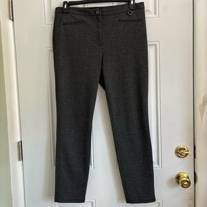 Talbots Herringbone Black/White Pants, Size 12