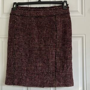 Ann Taylor Wool Blend Tweed Pencil Skirt, Size 4 Petite