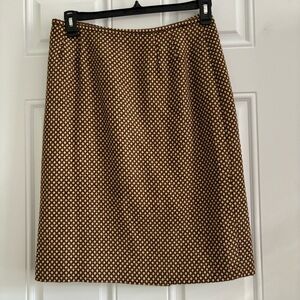 Le Suit Brown/Tan Pencil Skirt, Size 10