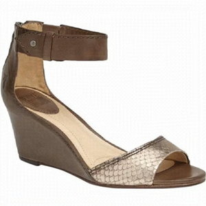 𝅺frye Leather Carol Ankle Wedge Sandals