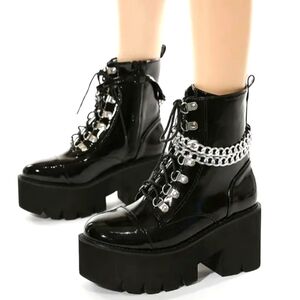 Punk platform boots sz 7