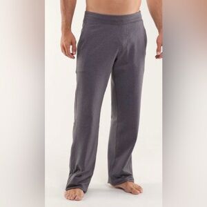 LULULEMON mens size small grey causal straight leg soft cotton joggers