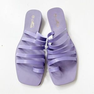 Mata “Back Door” Lavender Strappy Sandals