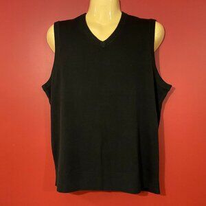 ⭐4 FOR $20⭐ Tricots St Raphael Men's Black Acrylic Sweater Vest - Size Medium