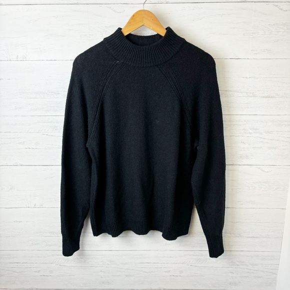 Abercrombie & Fitch Mockneck Sweater Black XL - Cotton Blend - Picture 1 of 8