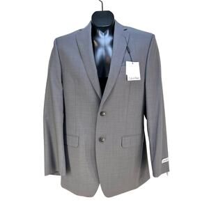 Calvin Klein Wool Gray Blazer Slim Fit Men