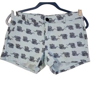 Bebop 98% Cotton 2% Spandex  Chino Shorts Blue & Navy Blue Elephant Size 5