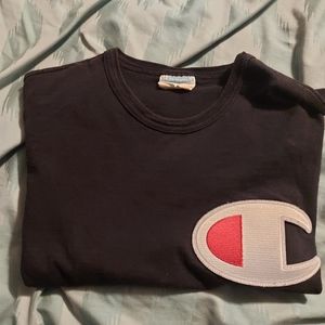 Champion Big C T-Shirt Sewn‎ Logo Short Sleeve Retro Vintage Crew Men's Medium