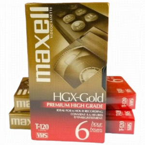 SEALED Maxell VHS Video Cassette HGX-Gold T-120 Premium High Grade 6 Hours