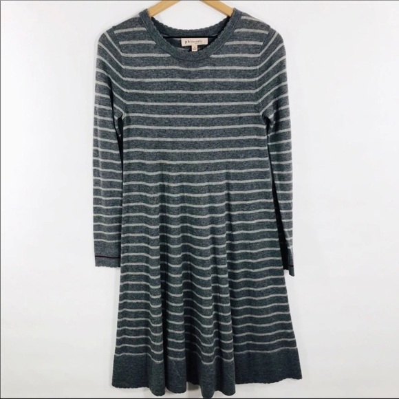 Philosophy gray stripe sweater dress - Picture 6 of 6