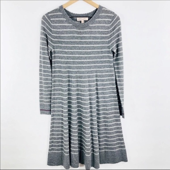 Philosophy gray stripe sweater dress - Picture 2 of 6